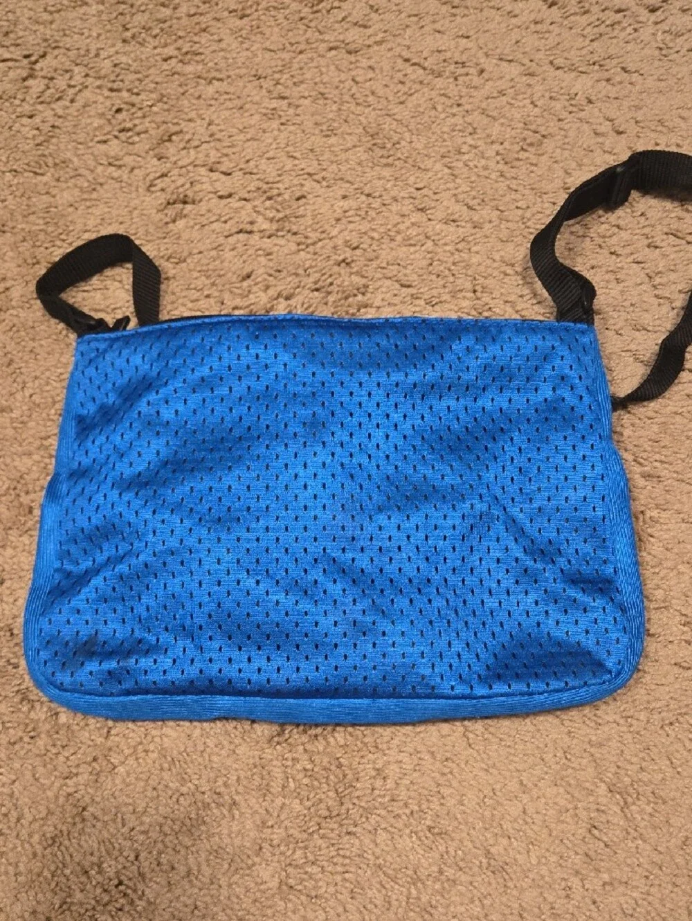 Kansas Jayhawk Royal Blue Mesh Crossbody Bag